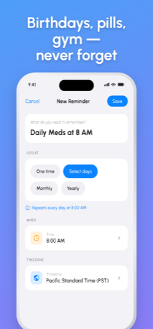 Create a reminder in your own words