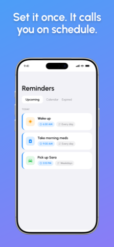 Set a repeating reminder call once